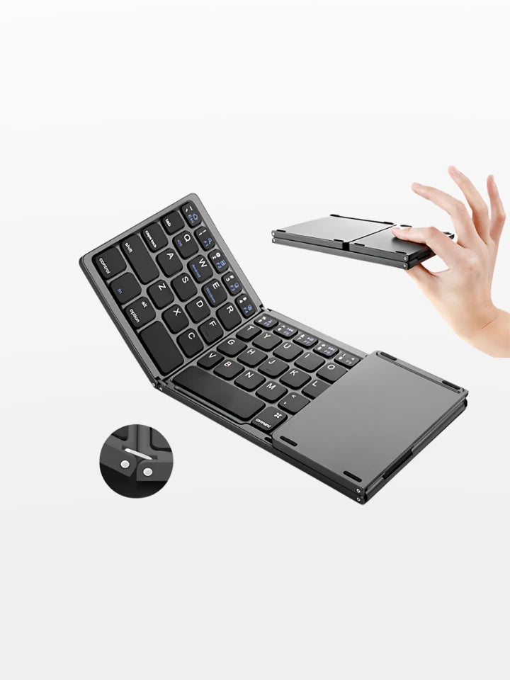 Foldable Bluetooth Keyboard with Touchpad