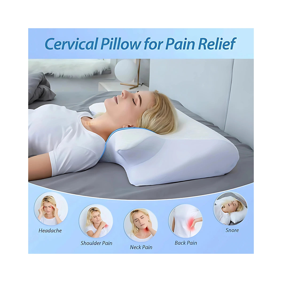 DreamAlign™ Orthopedic Pillow – Wake Up Pain-Free & Recharged! 🌙