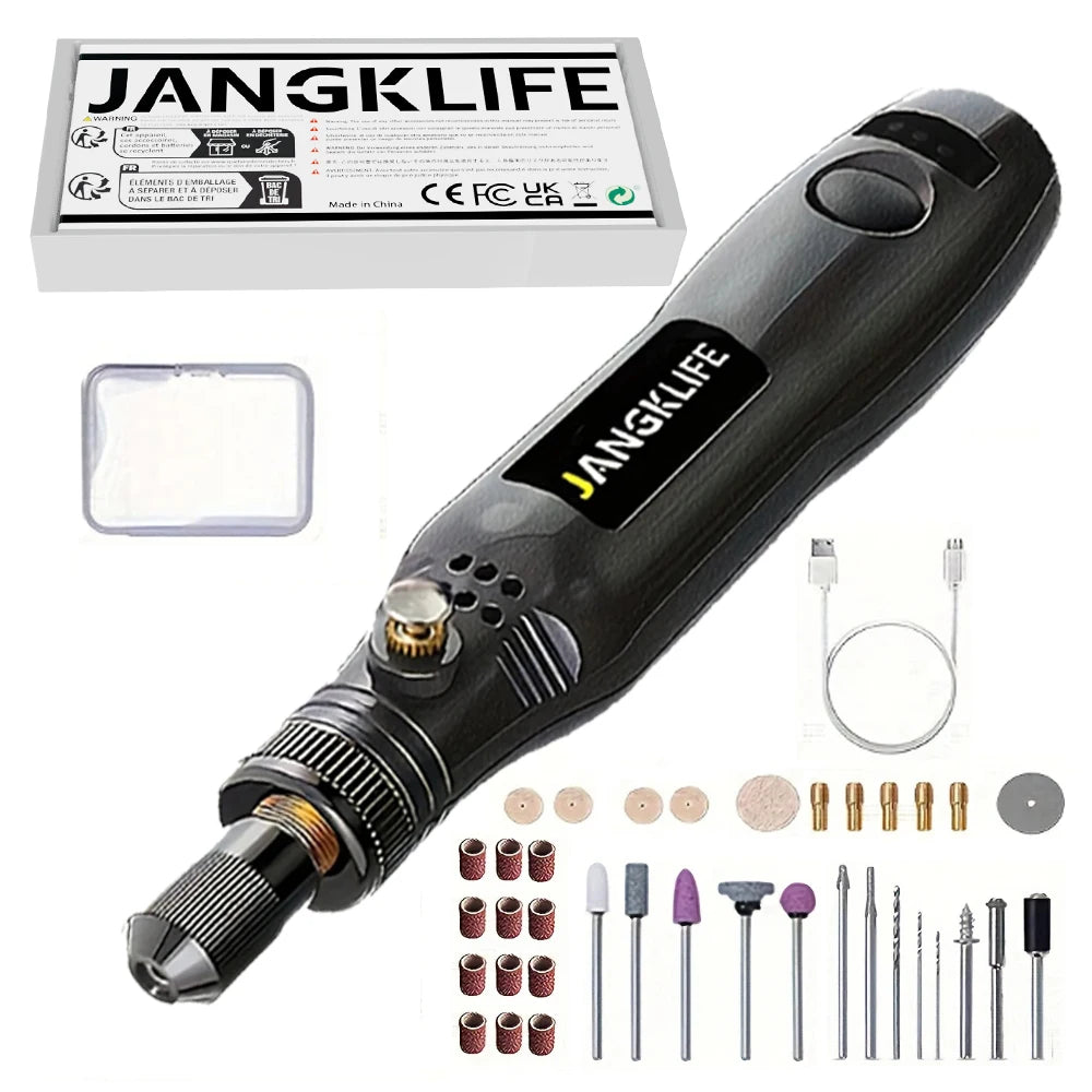JANGKLIFE USB Cordless Rotary Tool Kit