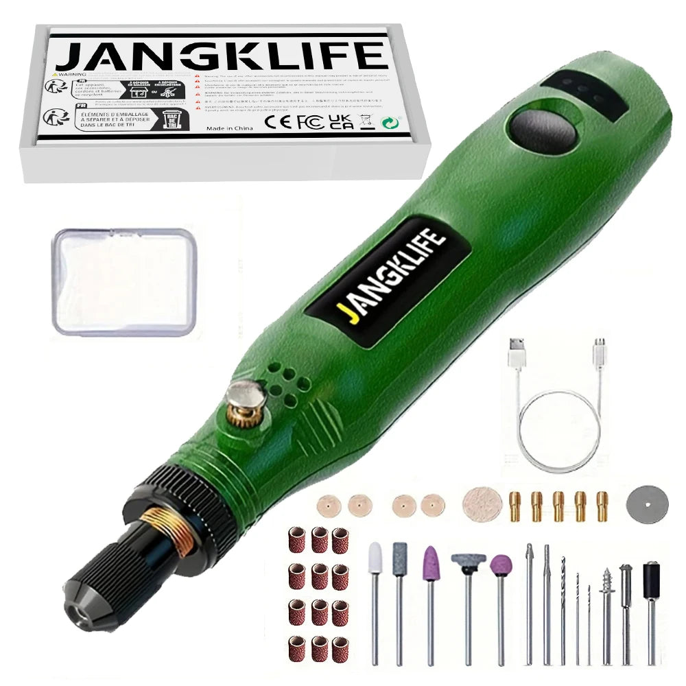 JANGKLIFE USB Cordless Rotary Tool Kit