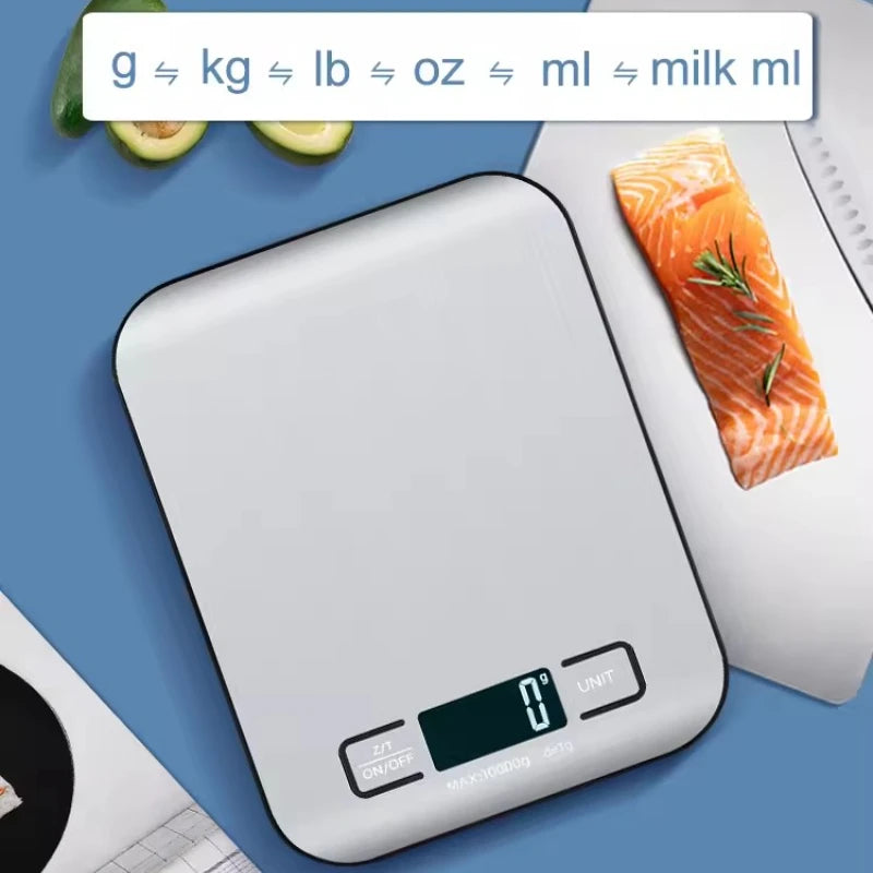Sleek Digital Kitchen Scale with LED Display