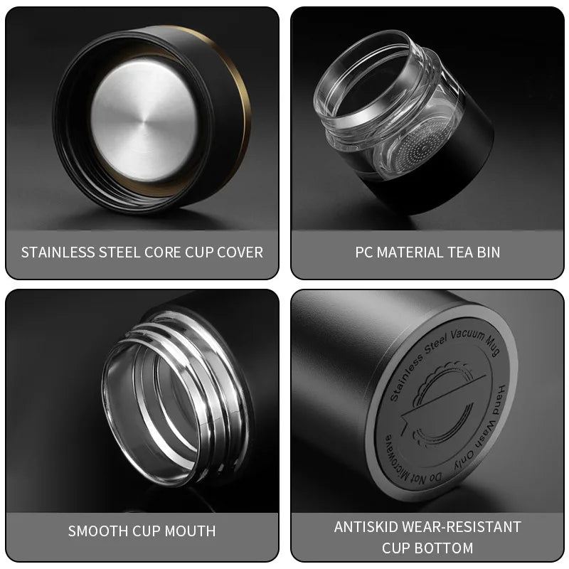 Smart 450ML Insulated Tea Bottle with LED