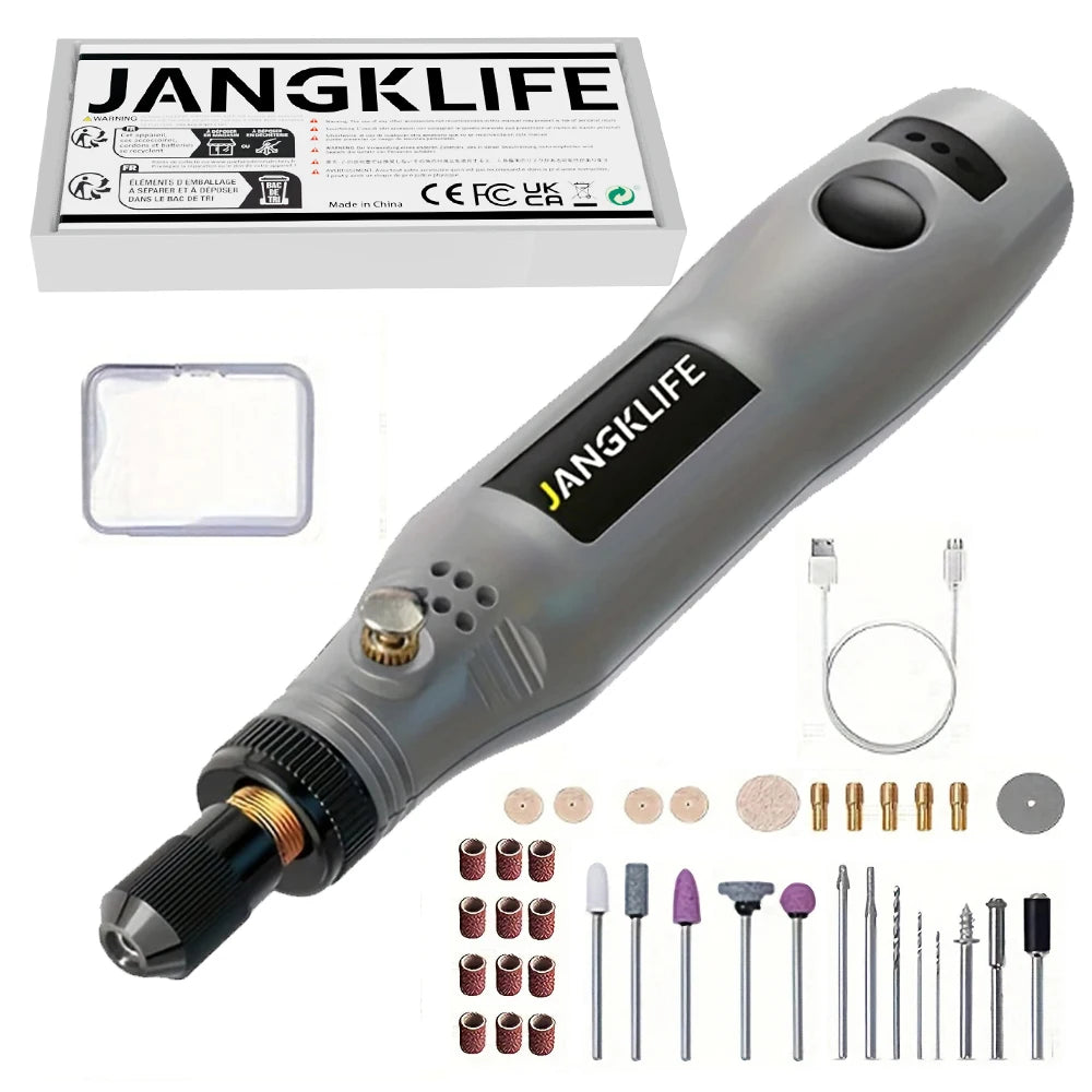 JANGKLIFE USB Cordless Rotary Tool Kit