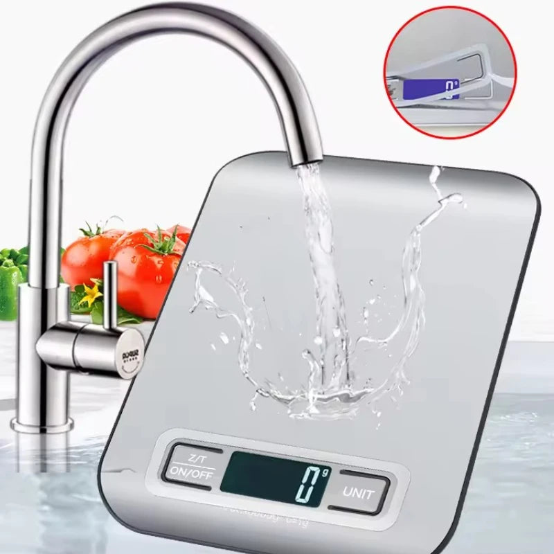 Sleek Digital Kitchen Scale with LED Display
