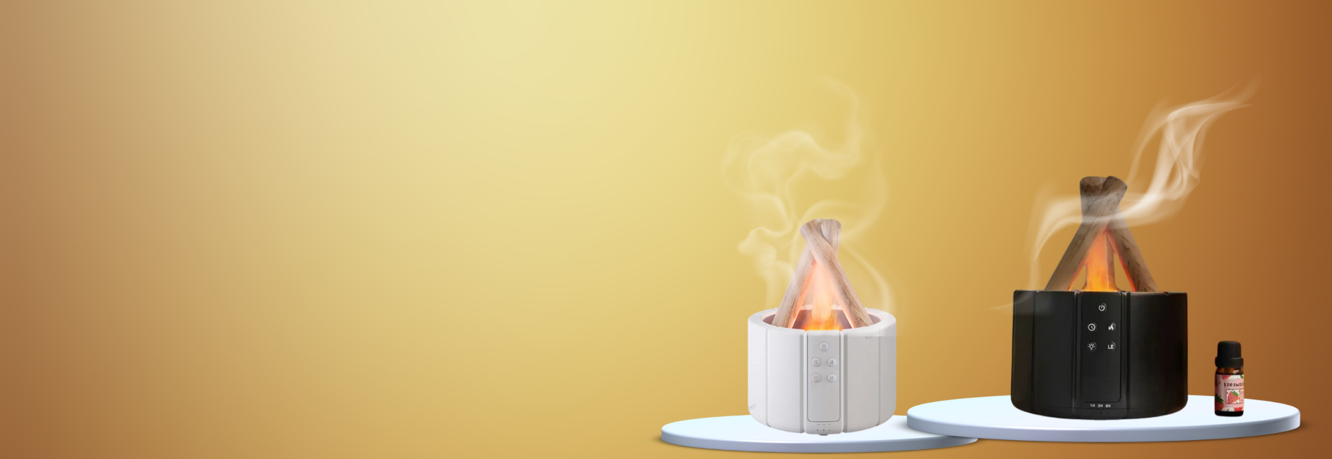 Relaxing mist & flame light